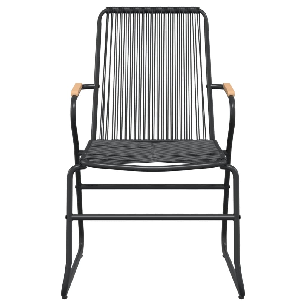 7-dijelni vrtni blagovaonski set od PVC ratana crni