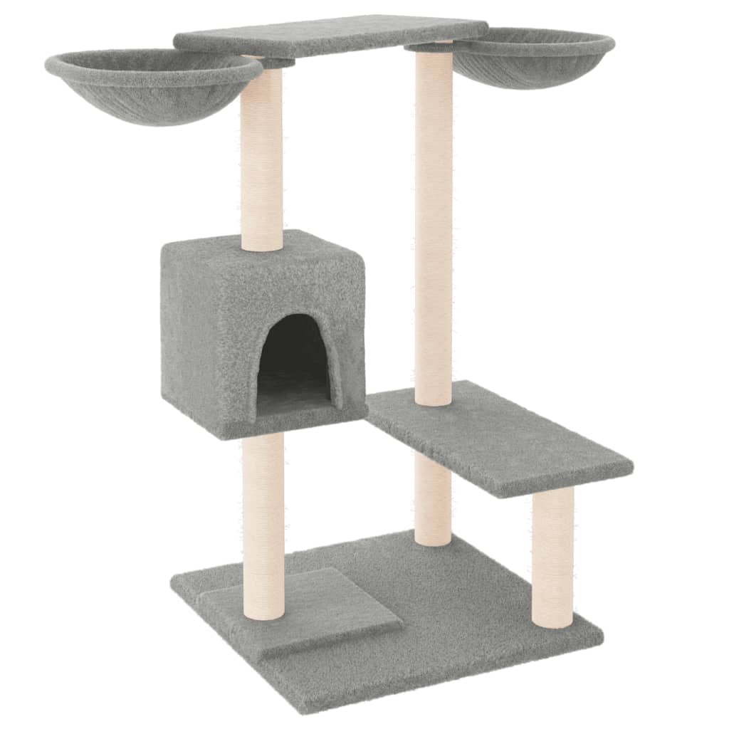 Penjalica za mačke sa stupovima za grebanje svjetlosiva 82 cm