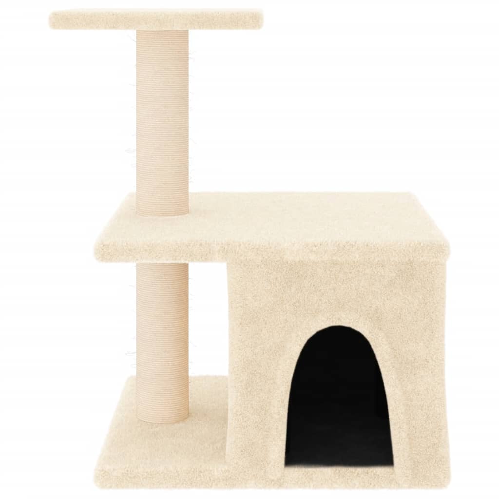 Penjalica za mačke sa stupovima za grebanje krem 48 cm