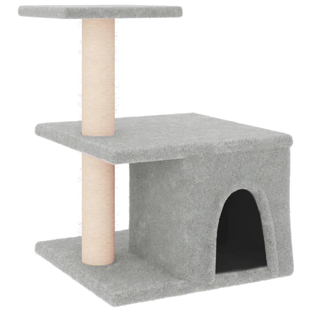 Penjalica za mačke sa stupovima za grebanje svjetlosiva 48 cm
