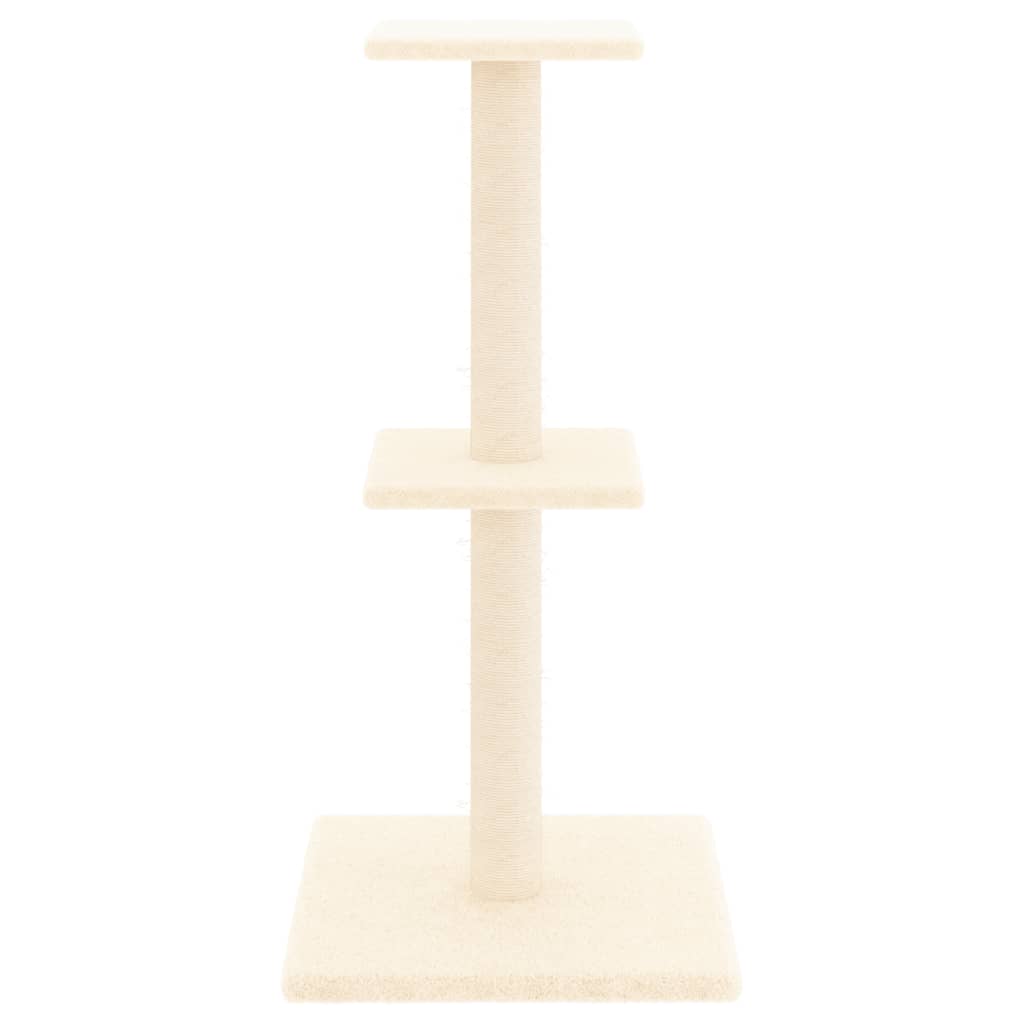 Penjalica za mačke sa stupovima za grebanje krem 73 cm