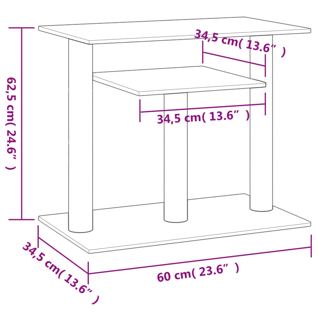 Grebalica za mačke s platformama krem 62,5 cm