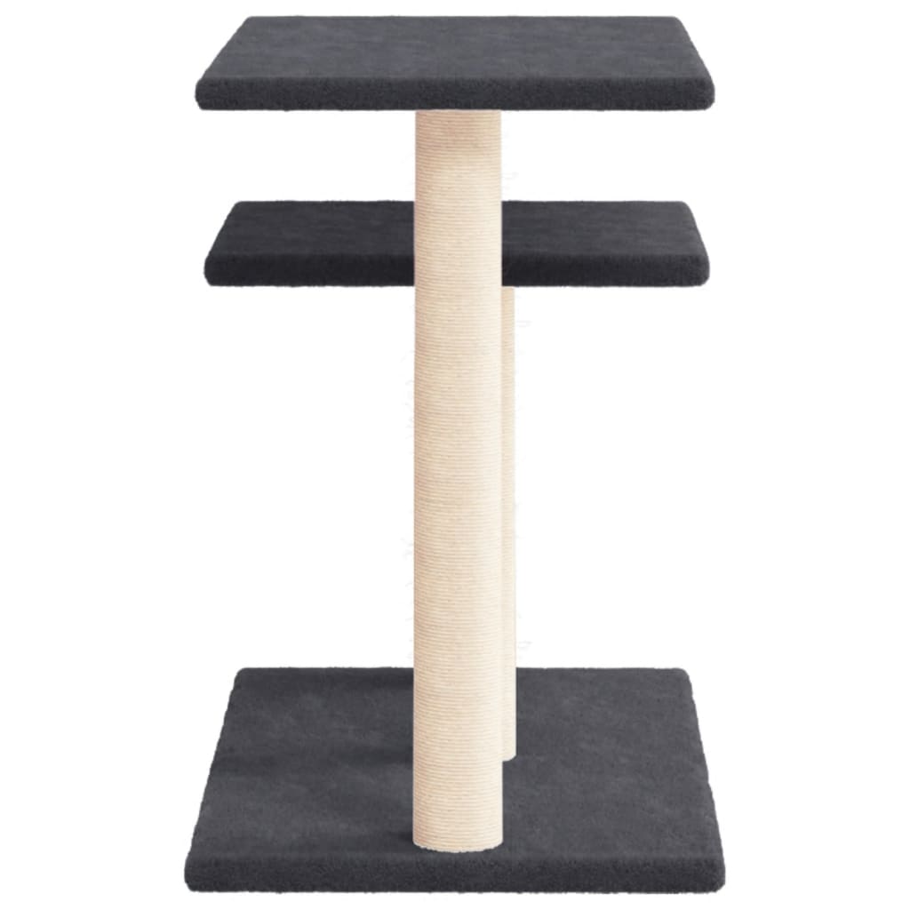 Grebalica za mačke s platformama tamnosiva 62,5 cm