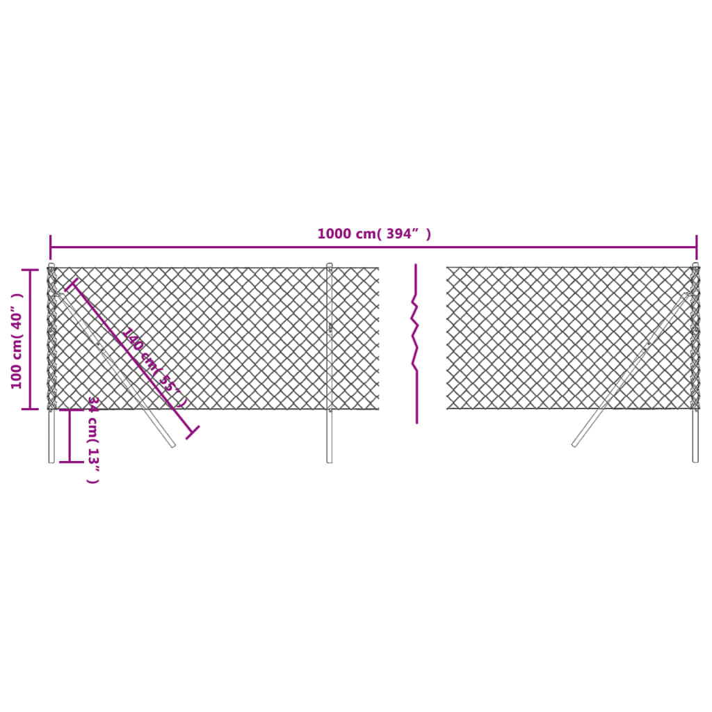 Žičana ograda zelena 1 x 10 m