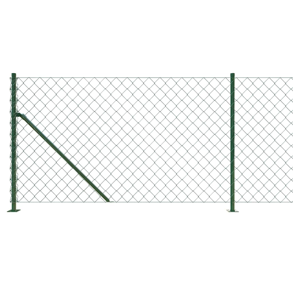 Žičana ograda s prirubnicom zelena 1,1 x 25 m