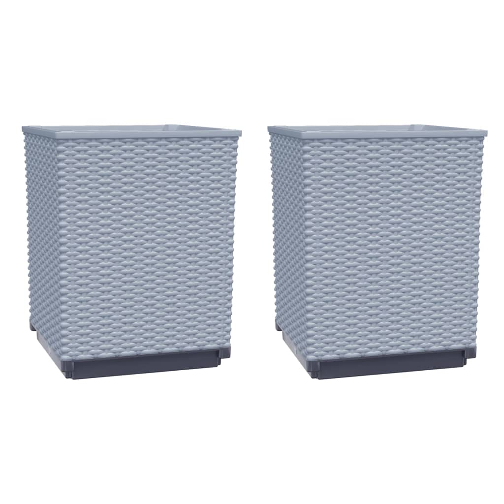 Sadilice 2 kom svjetlosive 30 x 30 x 37 cm od polipropilena