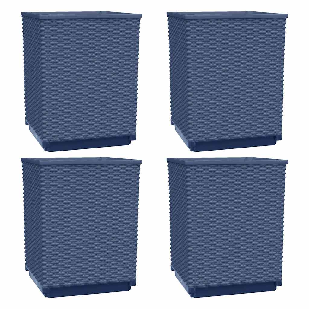 Sadilice 4 kom plava siva 30 x 30 x 37 cm od polipropilena