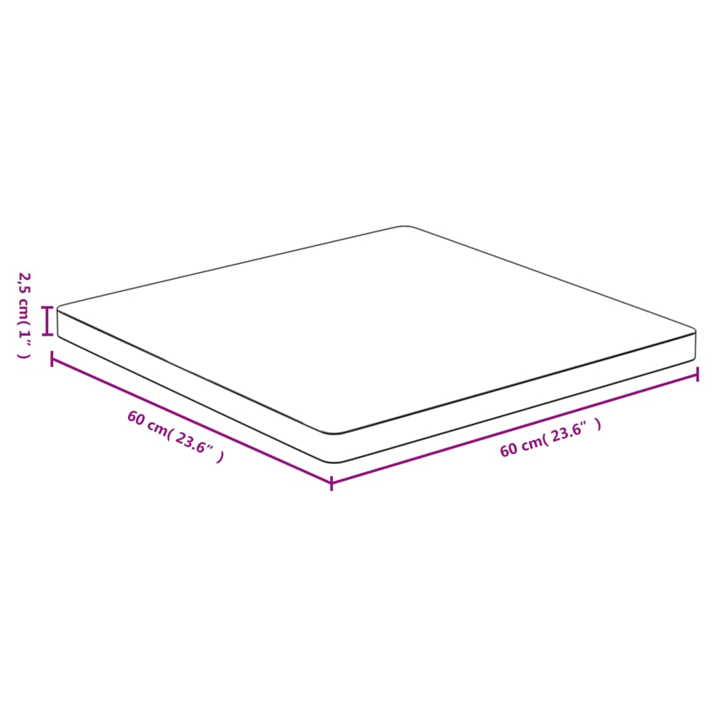 Stolna ploča 60x60x2,5 cm od bambusa