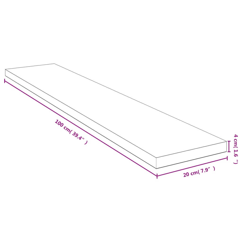 Zidna polica 100 x 20 x 4 cm od bambusa