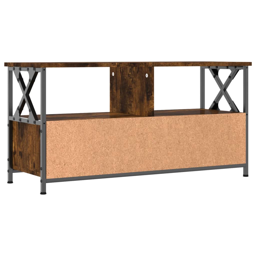 TV ormarić boja dimljenog hrasta 90x33x45 cm od drva i željeza
