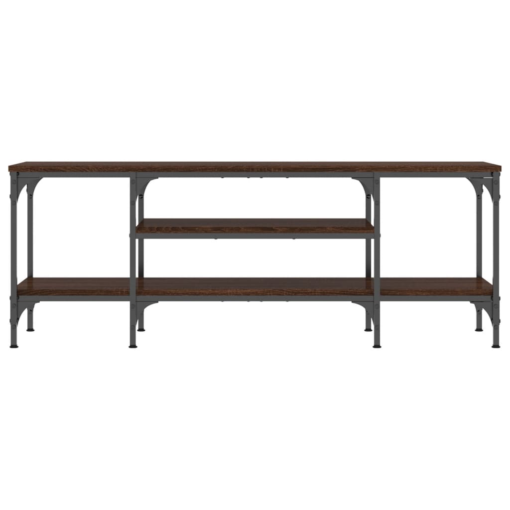 TV ormarić boja smeđeg hrasta 121x35x45 cm od drva i željeza