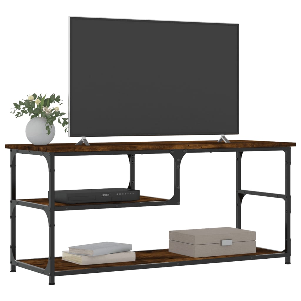TV ormarić boja hrasta 103x38x46,5 cm konstruirano drvo i čelik