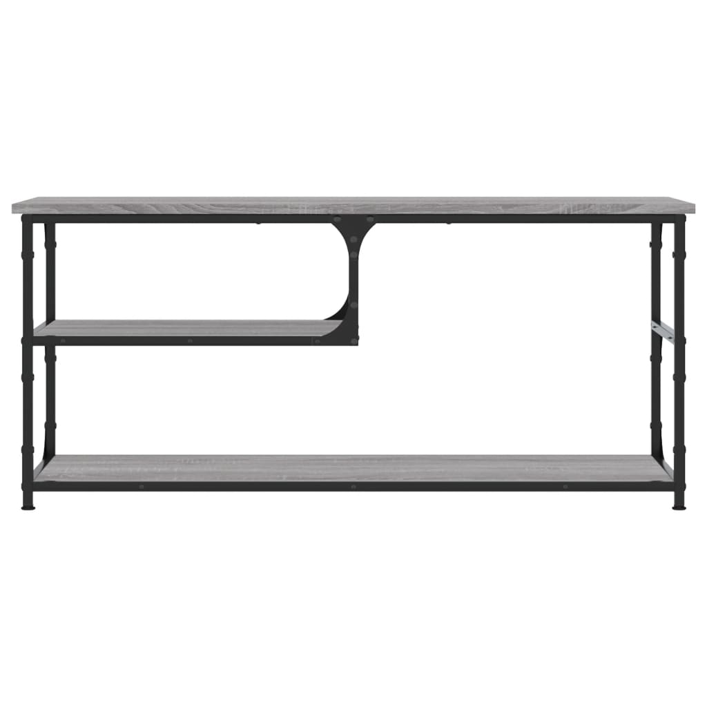 TV ormarić boja hrasta 100x38x46,5 cm konstruirano drvo i čelik