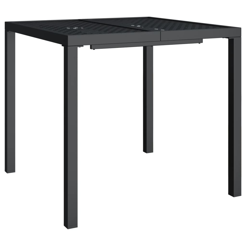 Vrtni stol antracit 80 x 80 x 72 cm čelični