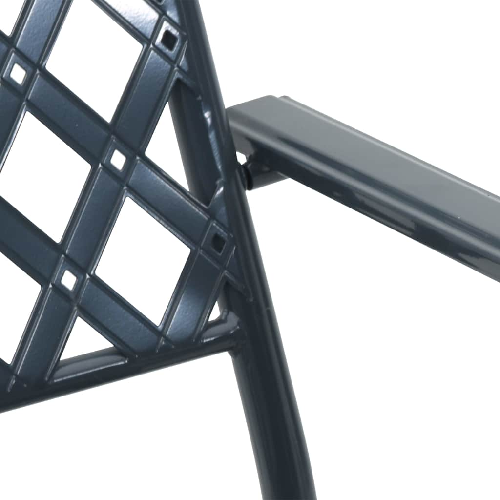 Vrtna stolica 2 pcs Antracit 56 x 65 x 89 cm Čelik