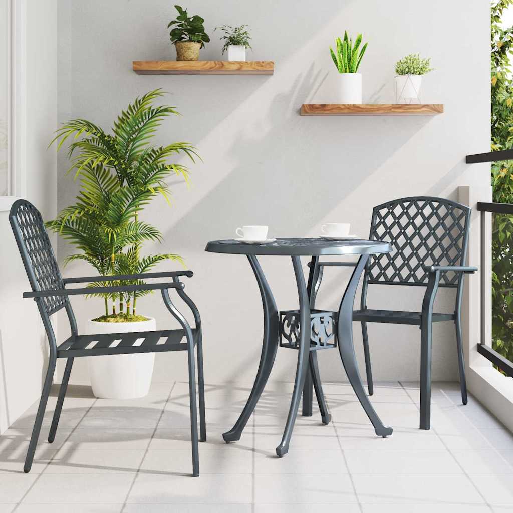 Vrtna stolica 2 pcs Antracit 56 x 65 x 89 cm Čelik