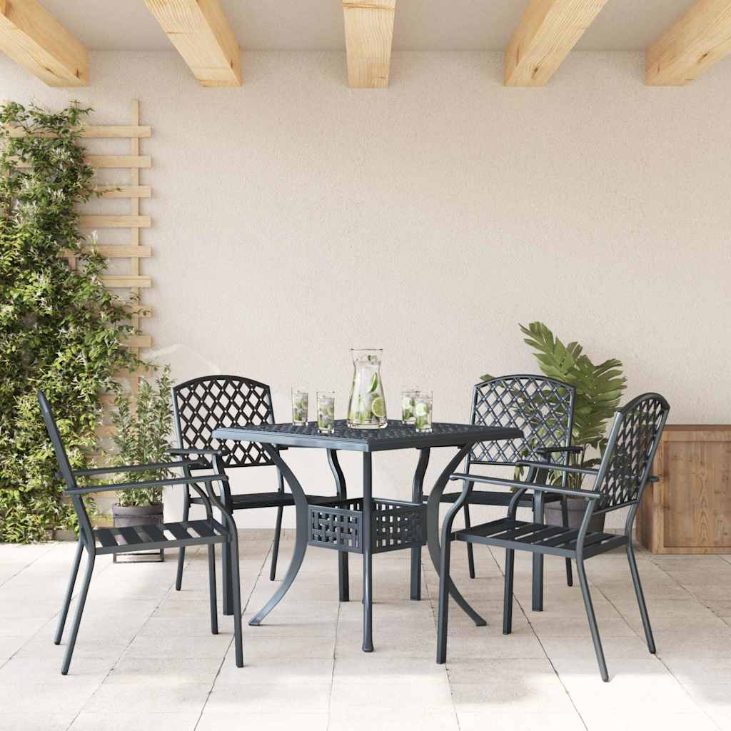 Vrtna stolica 4 pcs Antracit 56 x 65 x 89 cm Čelik