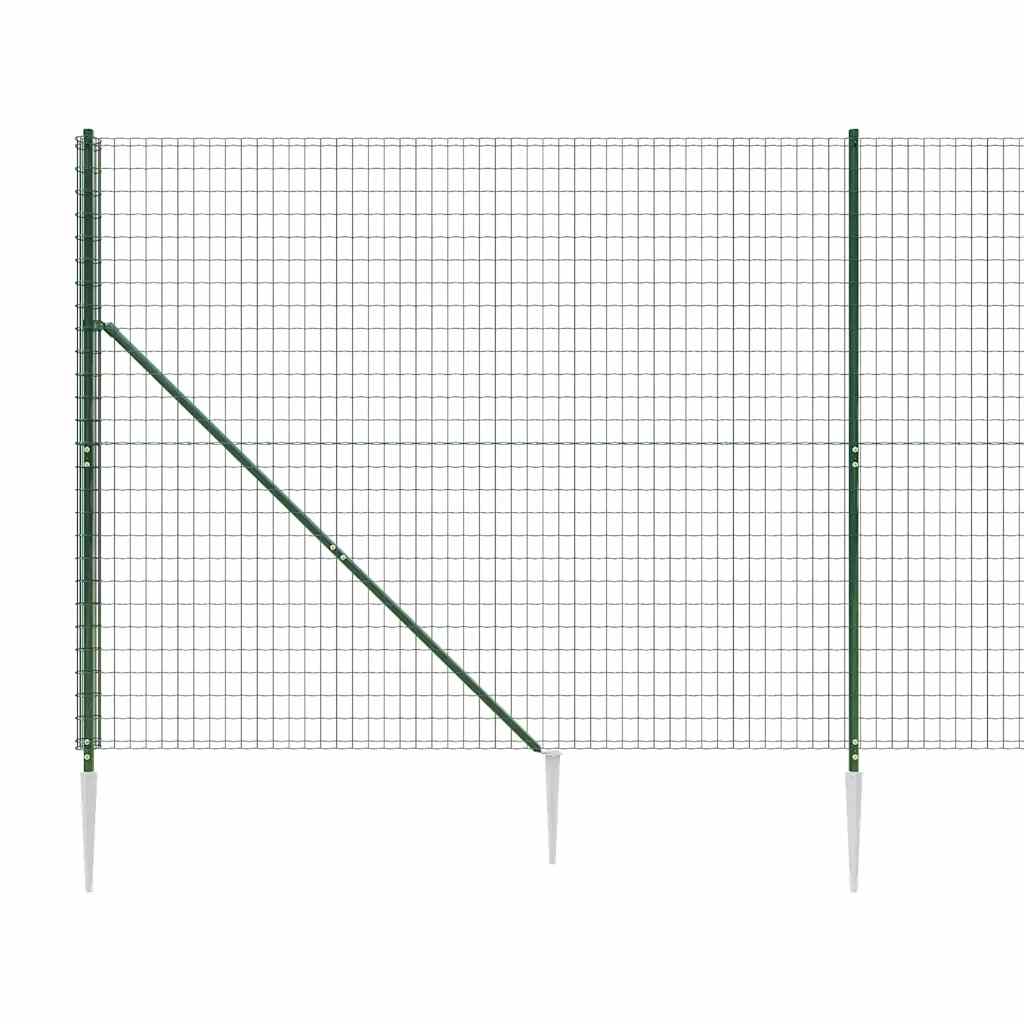 Ograda od žičane mreže sa šiljastim držačima zelena 2 x 10 m