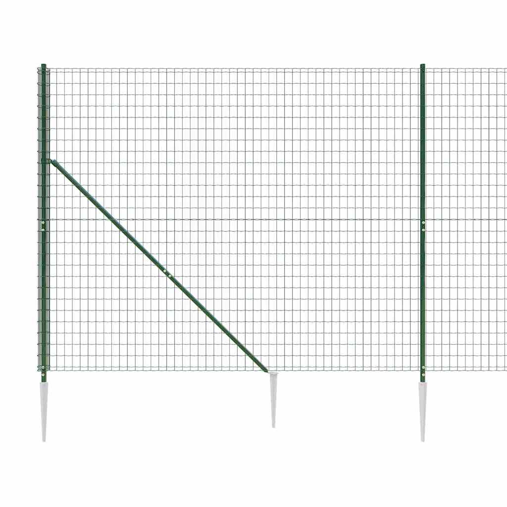 Ograda od žičane mreže sa šiljastim držačima zelena 2x25 m