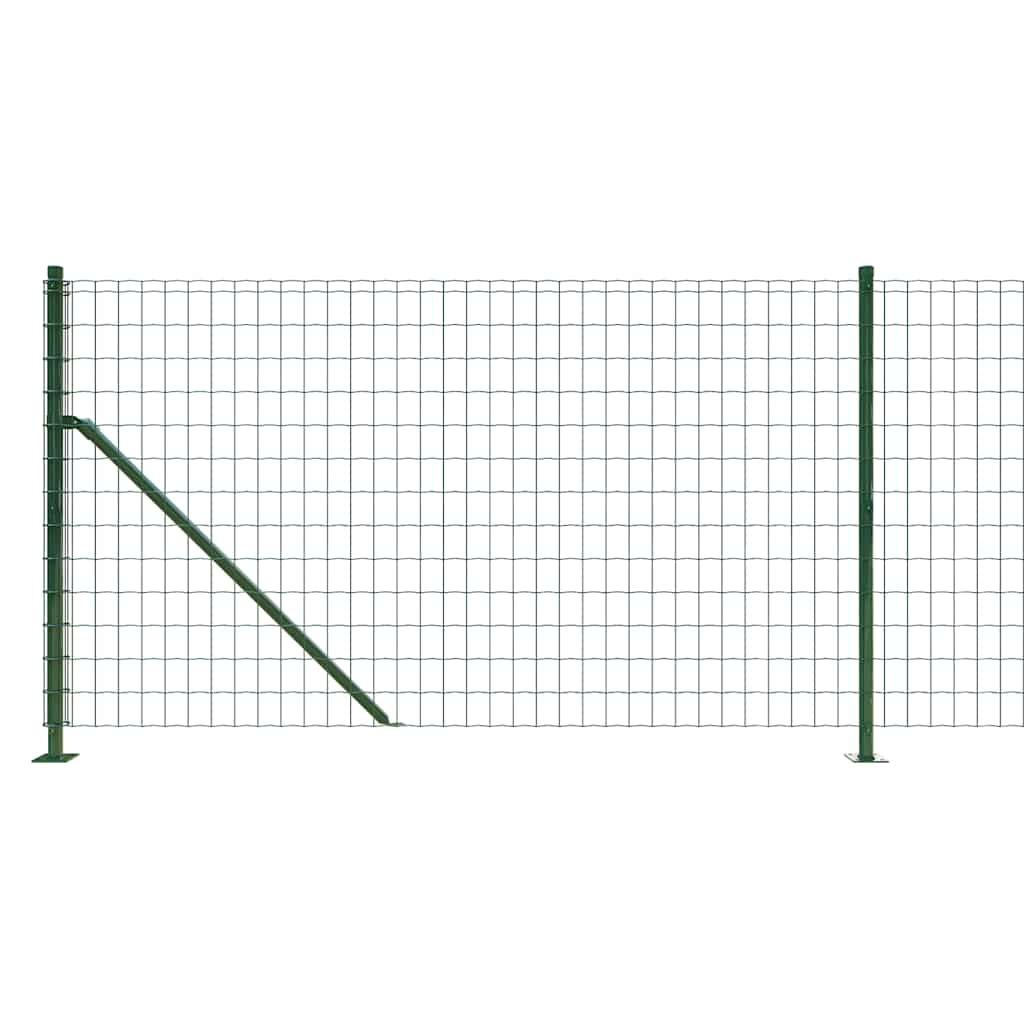 Ograda od žičane mreže s prirubnicom zelena 0,8 x 10 m