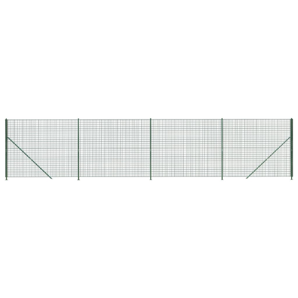 Ograda od žičane mreže s prirubnicom zelena 2,2x10 m