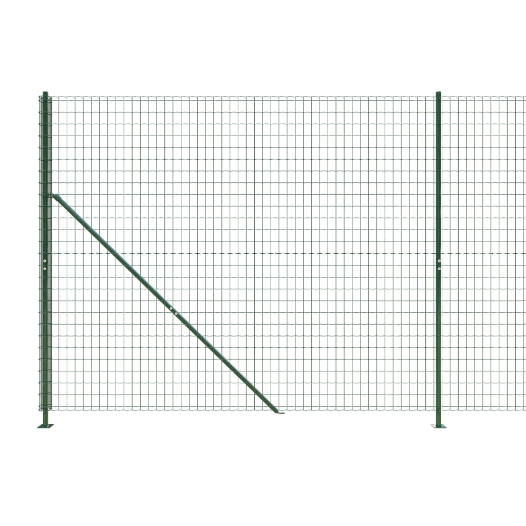 Ograda od žičane mreže s prirubnicom zelena 2,2x10 m
