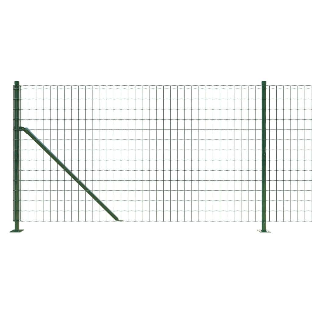 Ograda od žičane mreže s prirubnicom zelena 1,1x25 m