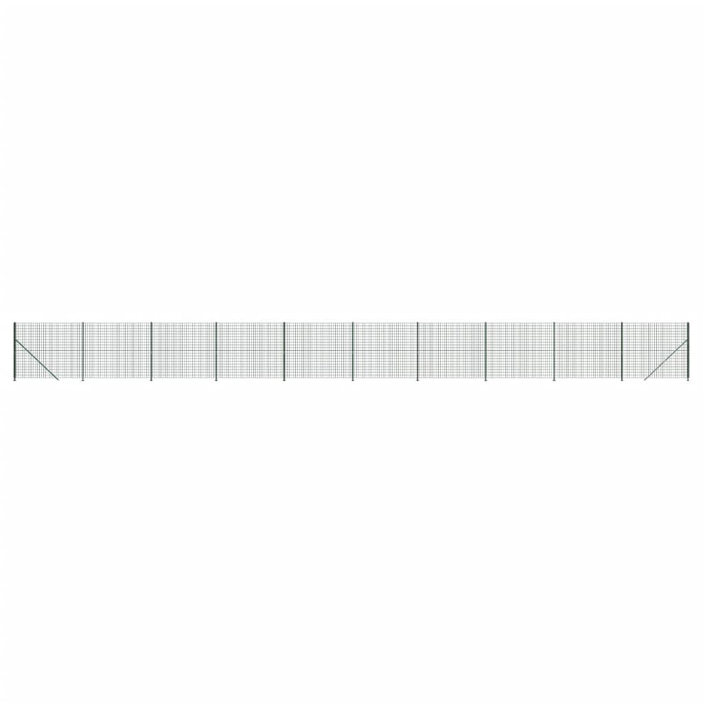 Ograda od žičane mreže s prirubnicom zelena 1,8x25 m