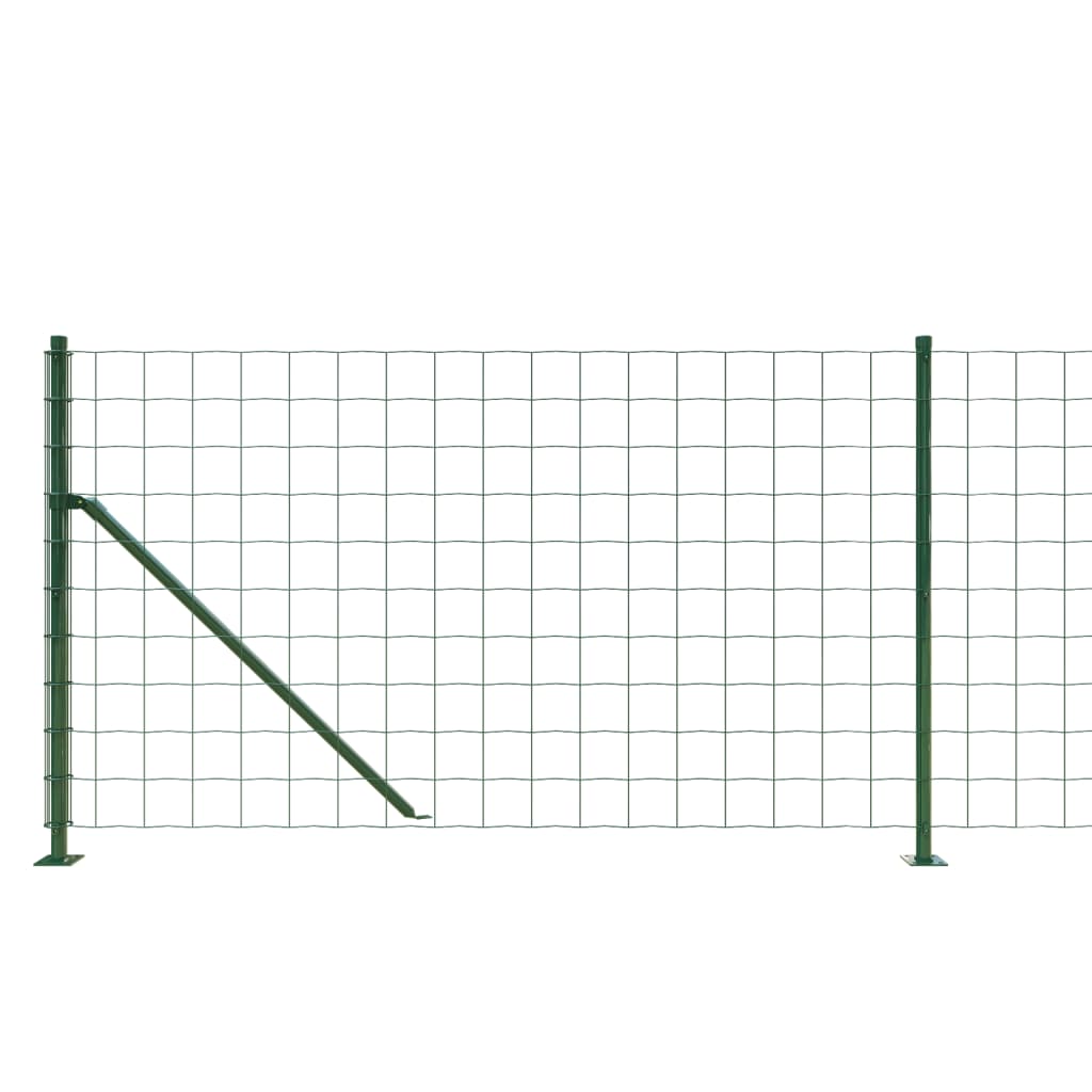 Ograda od žičane mreže s prirubnicom zelena 0,8 x 10 m