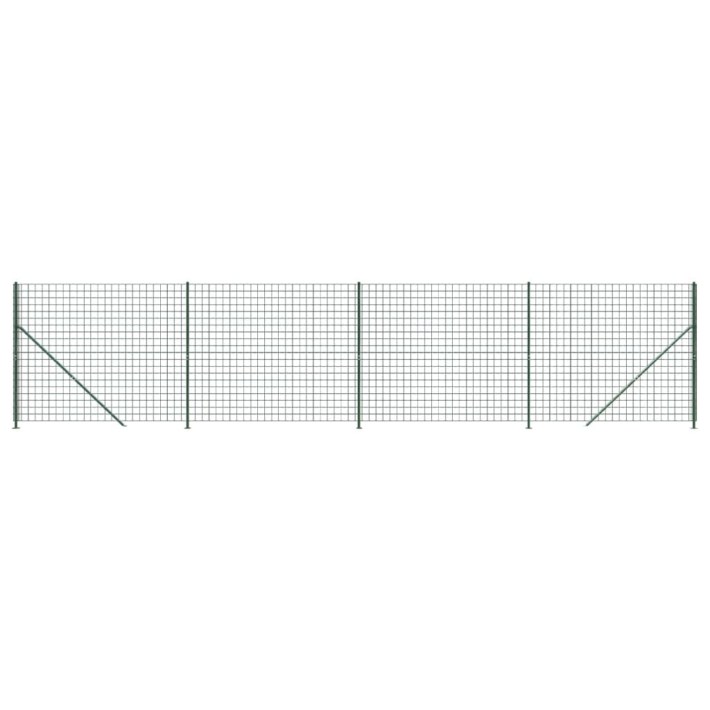 Ograda od žičane mreže s prirubnicom zelena 2,2x10 m