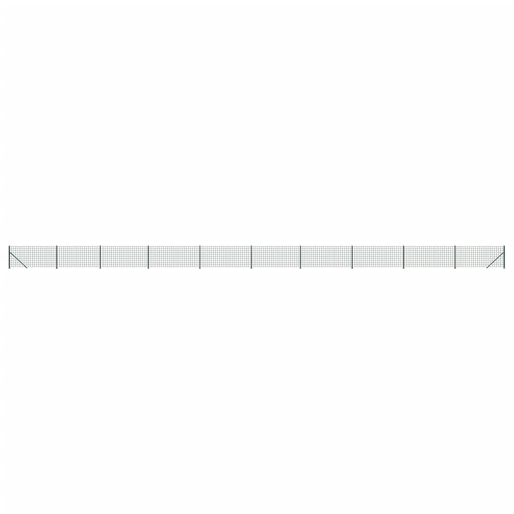 Ograda od žičane mreže s prirubnicom zelena 1,1x25 m