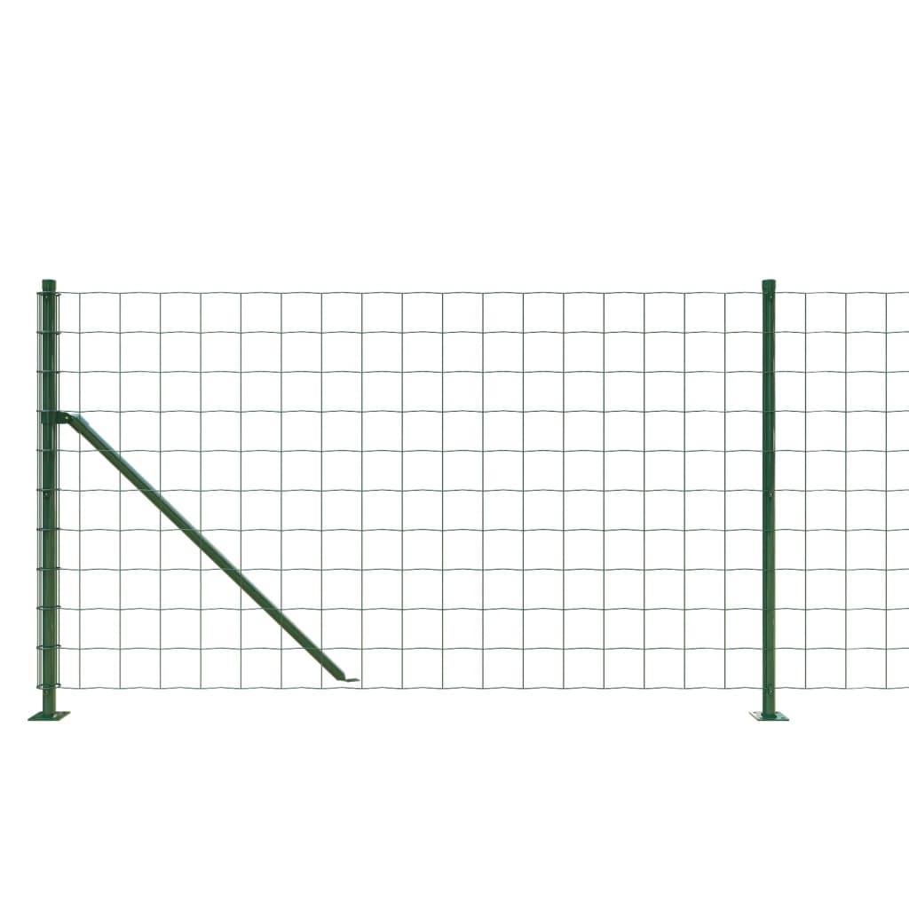 Ograda od žičane mreže s prirubnicom zelena 1,1x25 m