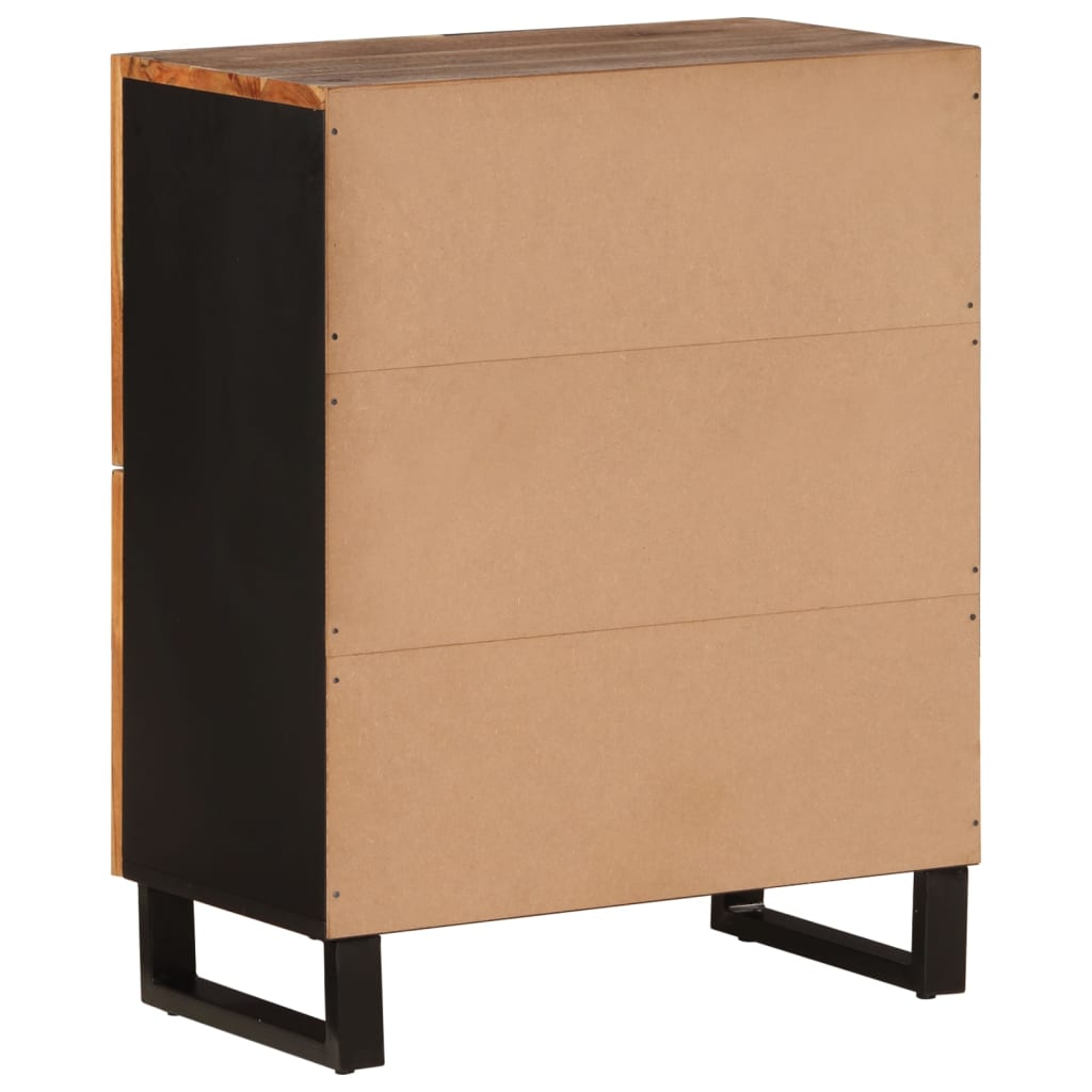 Komoda s 4 vrata 60 x 33 x 75 cm od masivnog bagremovog drva