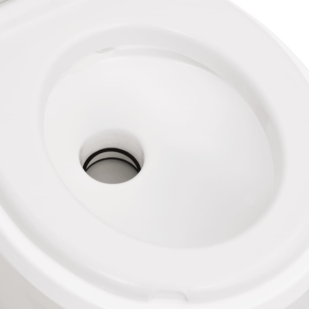 Ugrađeni toalet za kampiranje bijeli 24 + 17 L HDPE i PP