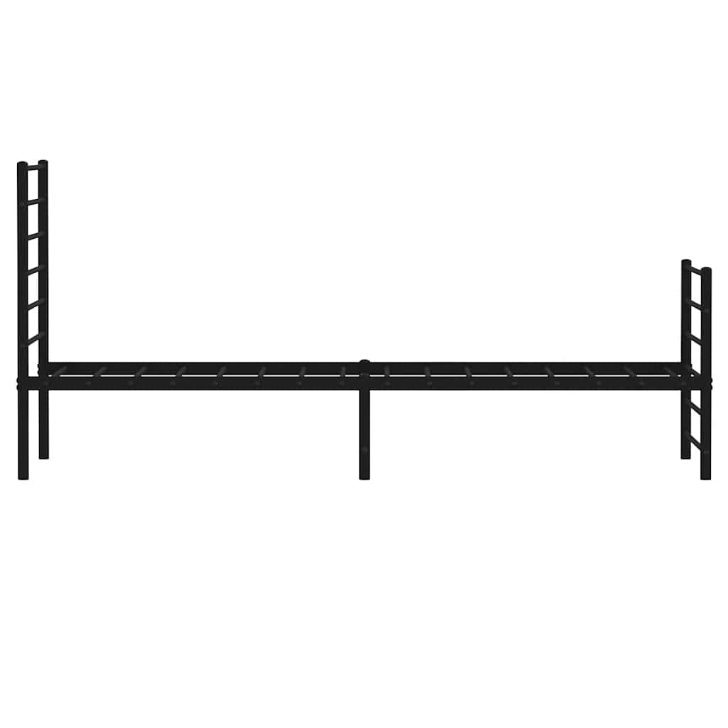 Metalni okvir kreveta uzglavlje i podnožje crni 90 x 200 cm