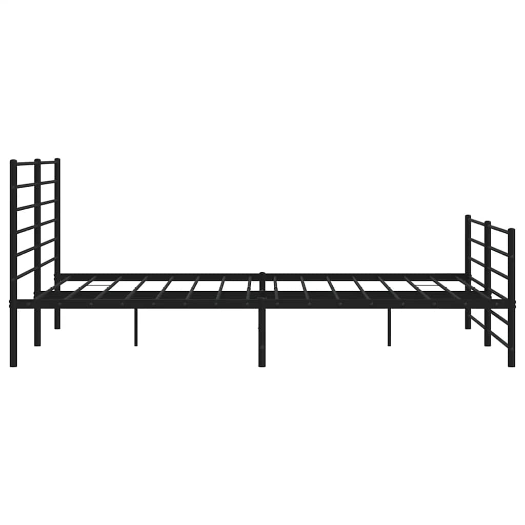Metalni okvir kreveta uzglavlje i podnožje crni 183x213 cm