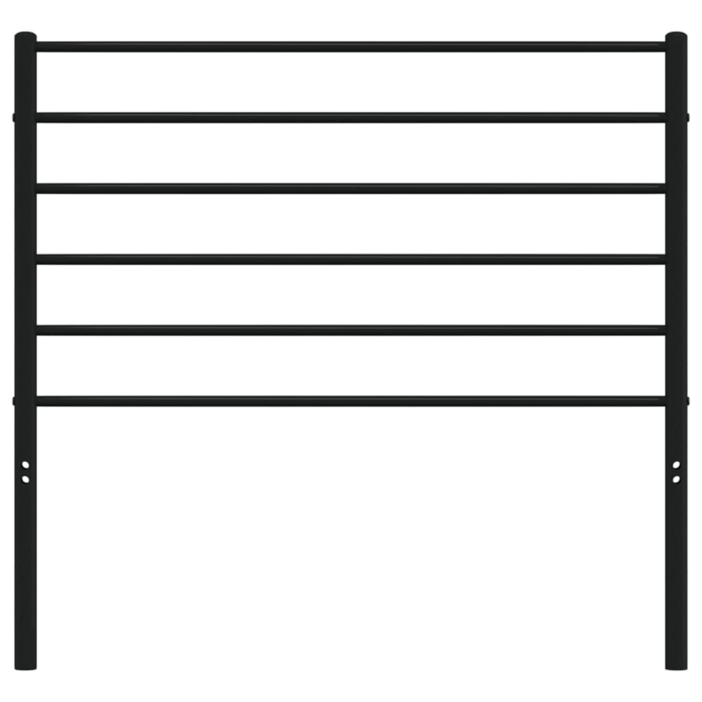 Metalno zamjensko uzglavlje crno 80 cm