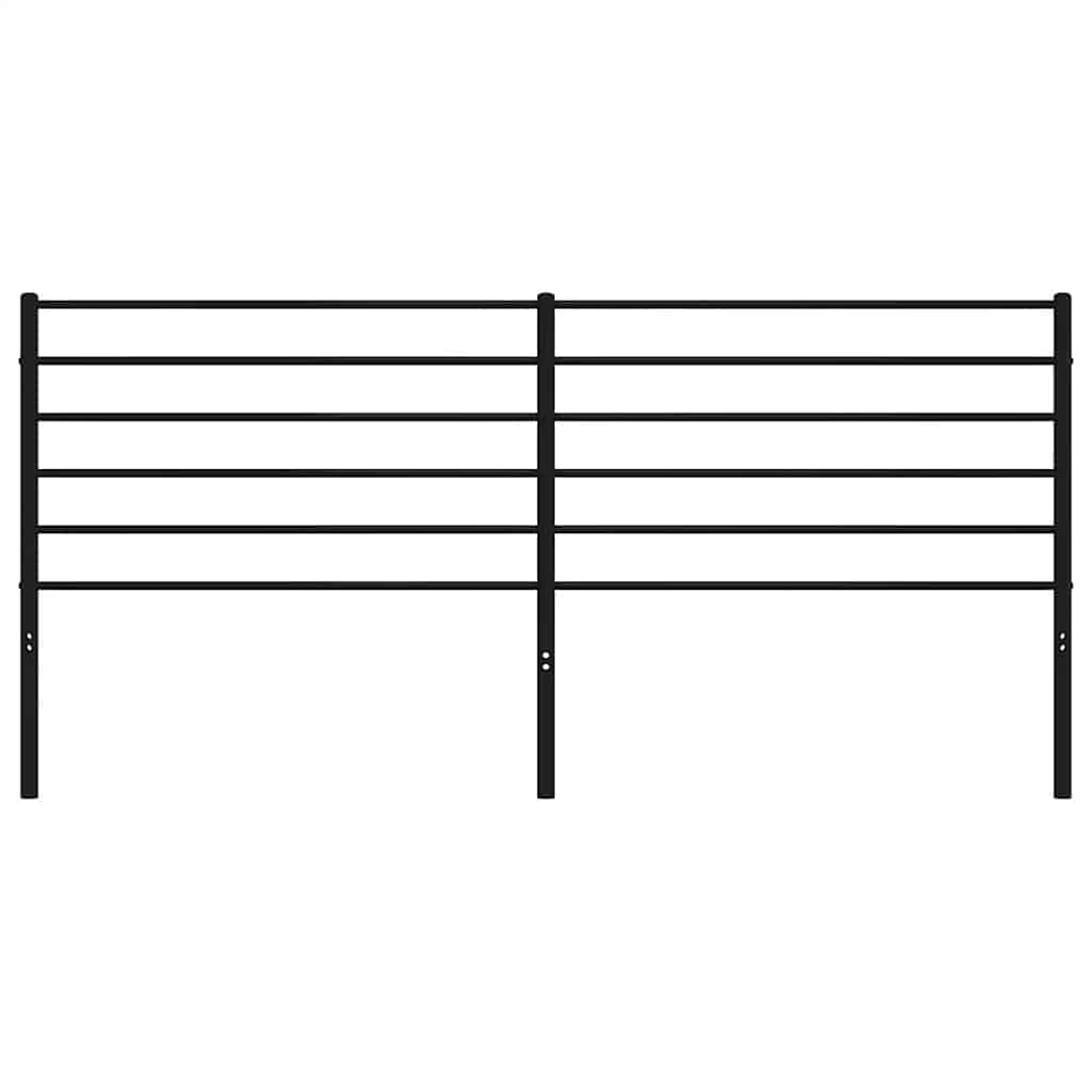 Metalno zamjensko uzglavlje crno 180 cm