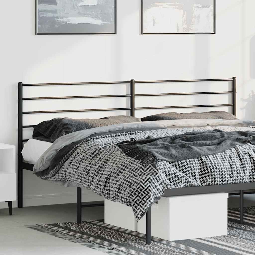 Metalno zamjensko uzglavlje crno 193 cm