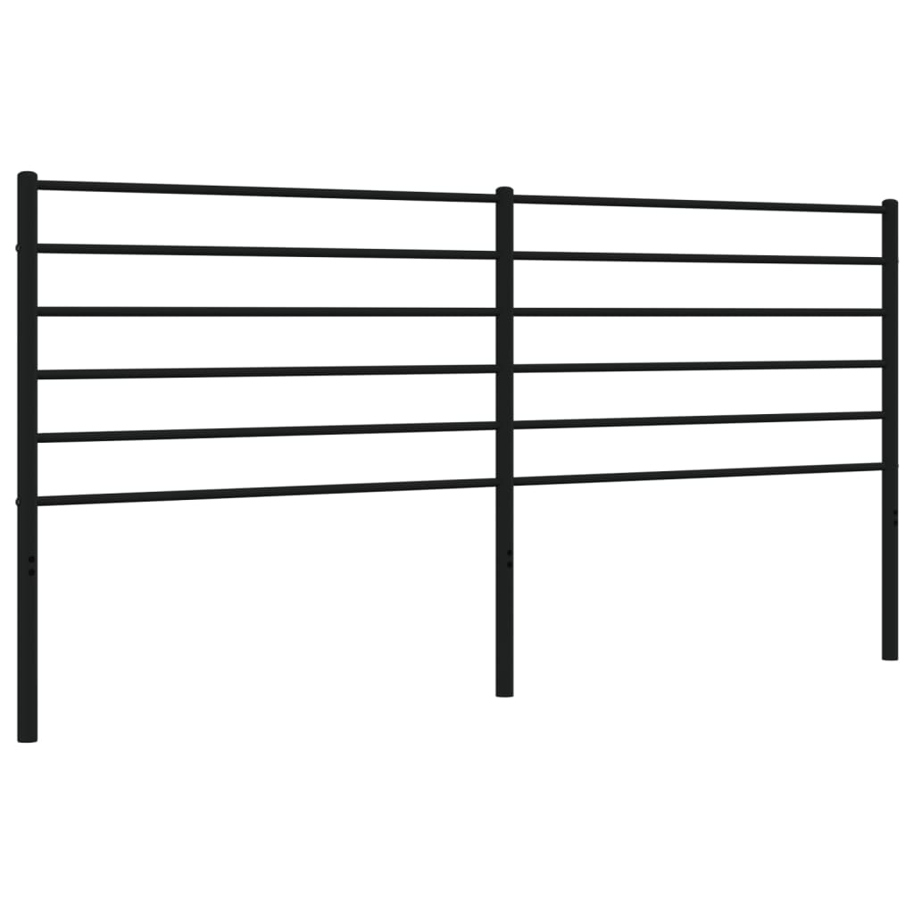 Metalno zamjensko uzglavlje crno 200 cm