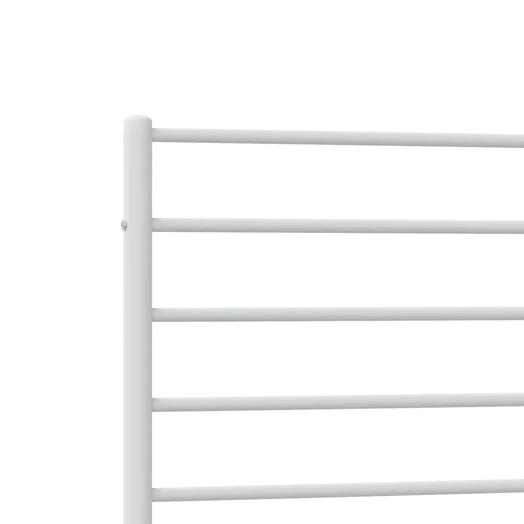 Metalni okvir za krevet s uzglavljem bijeli 107x203 cm