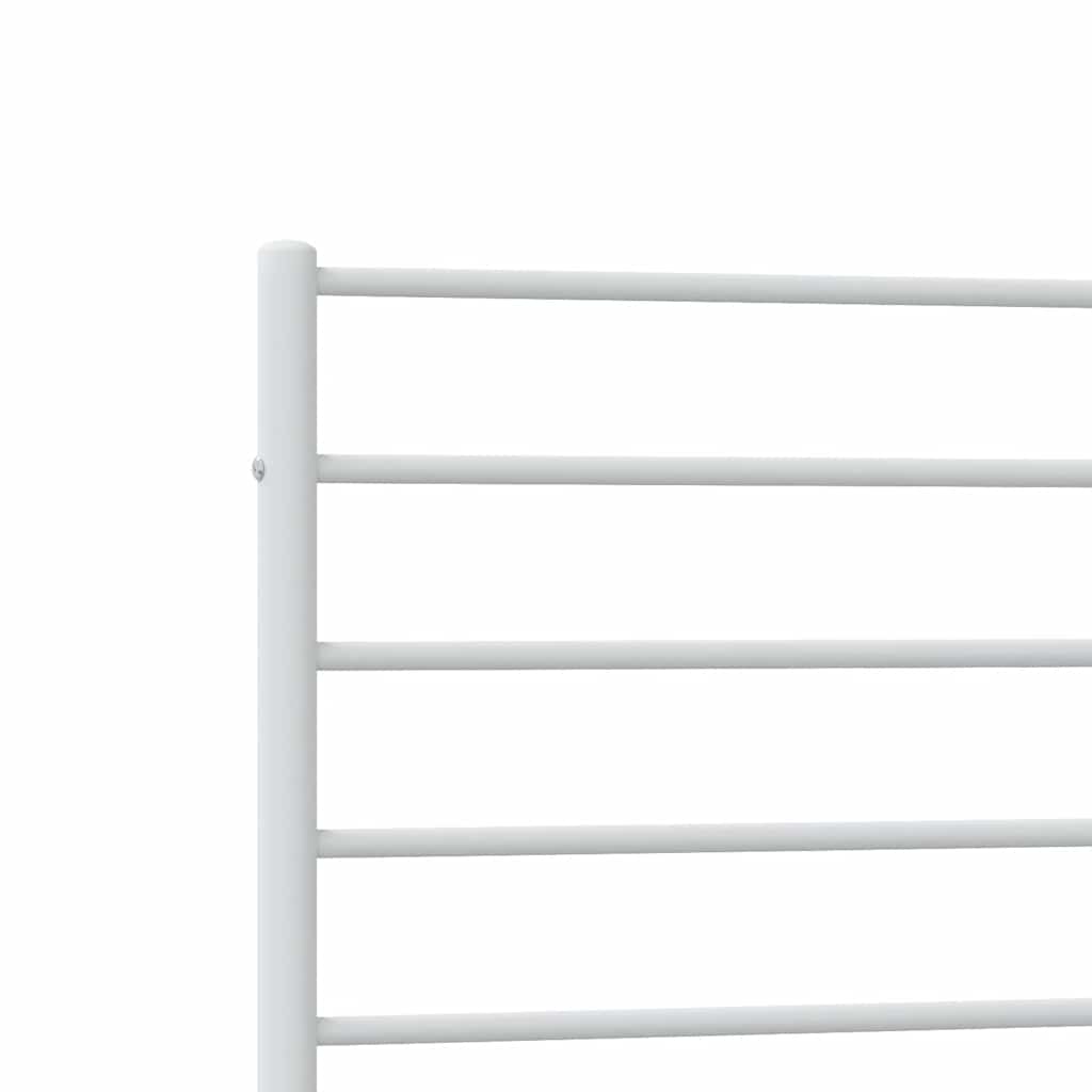 Metalni okvir kreveta uzglavlje i podnožje bijeli 100x200 cm