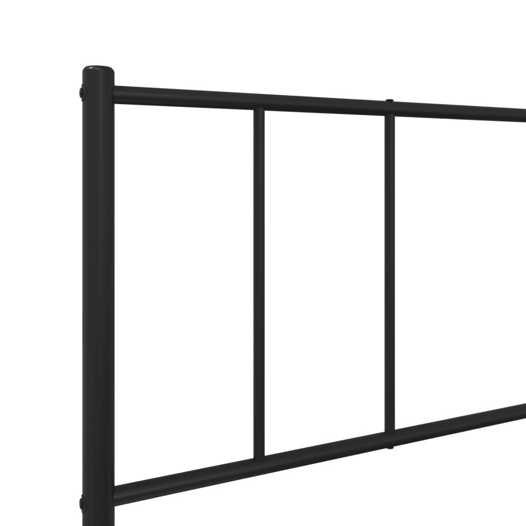 Metalni okvir kreveta uzglavlje i podnožje crni 107x203 cm