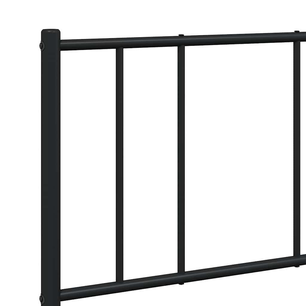 Metalni okvir kreveta uzglavlje i podnožje crni 120x200 cm