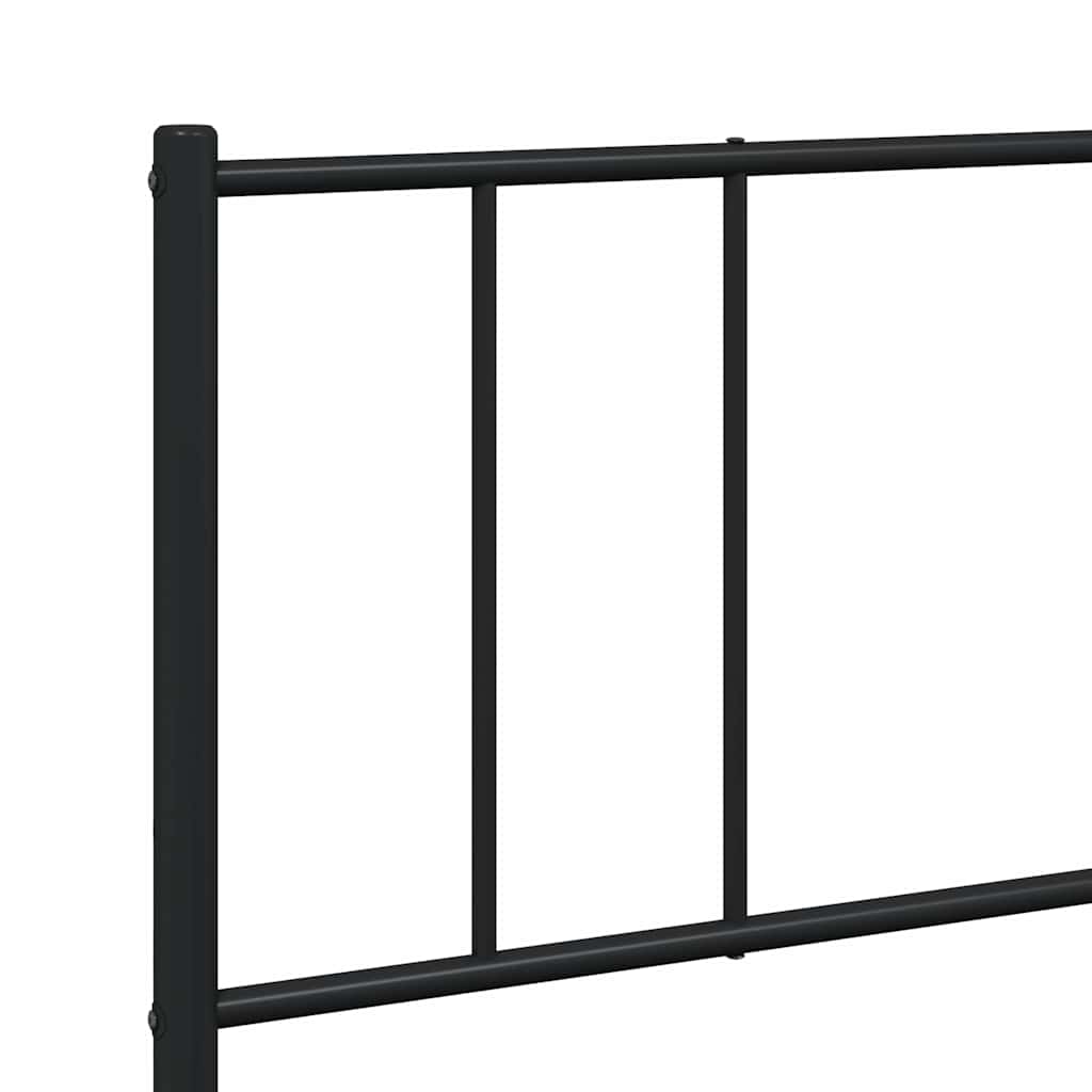Metalni okvir kreveta uzglavlje i podnožje crni 193x203 cm