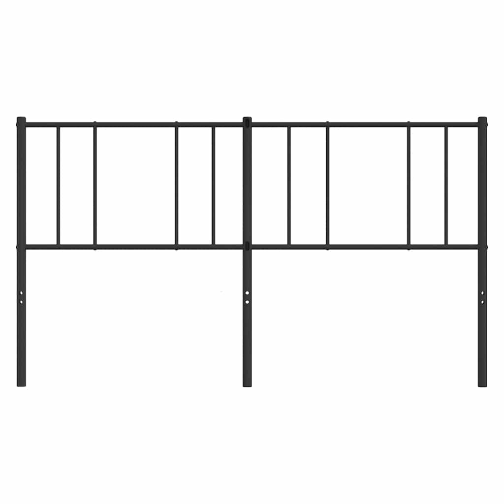 Metalno zamjensko uzglavlje crno 180 cm