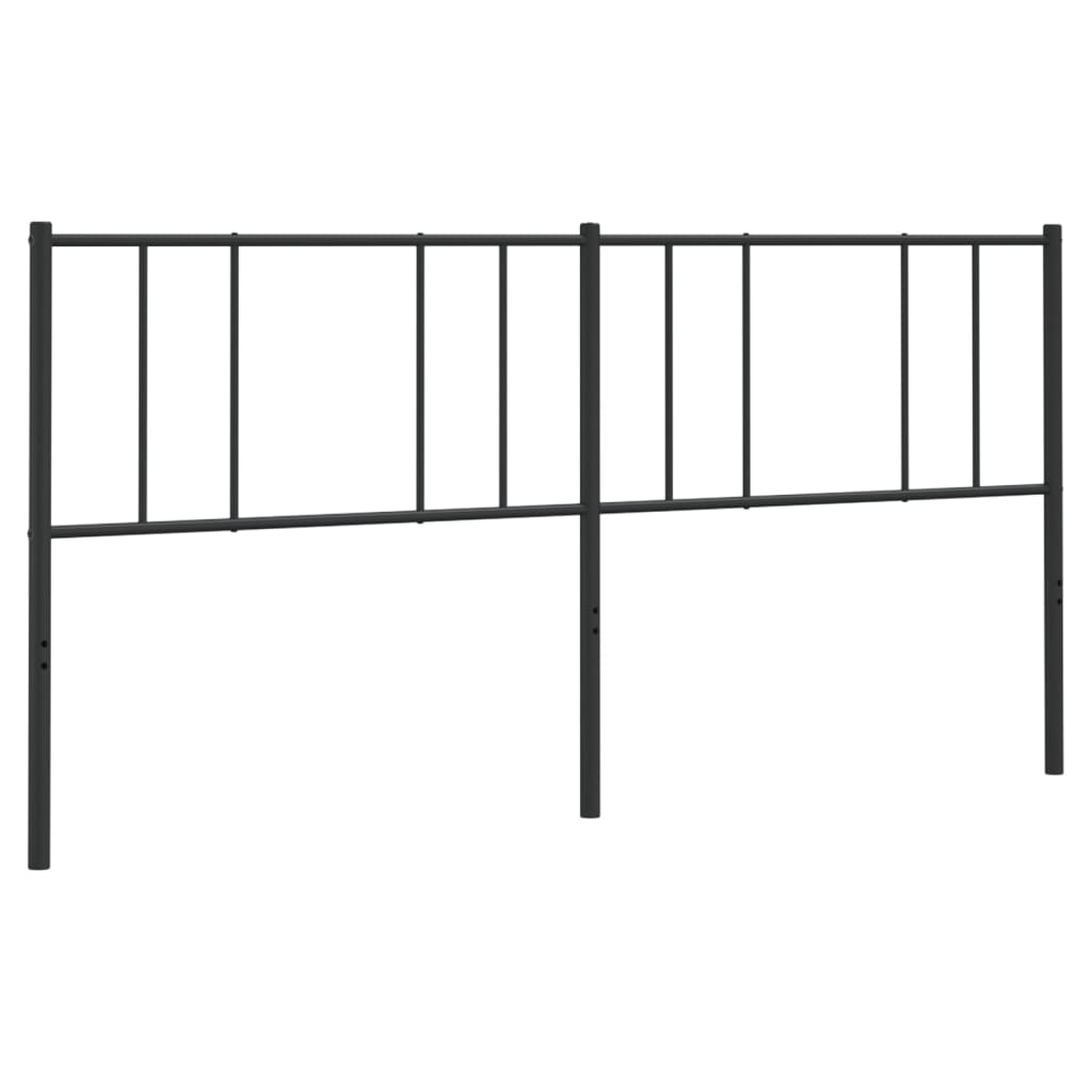 Metalno zamjensko uzglavlje crno 200 cm