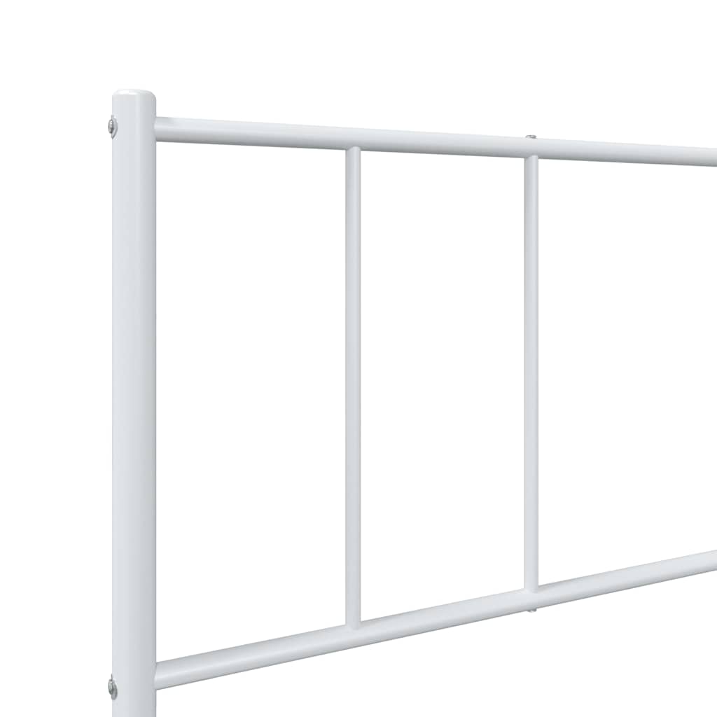 Metalni okvir kreveta uzglavlje i podnožje bijeli 100x200 cm