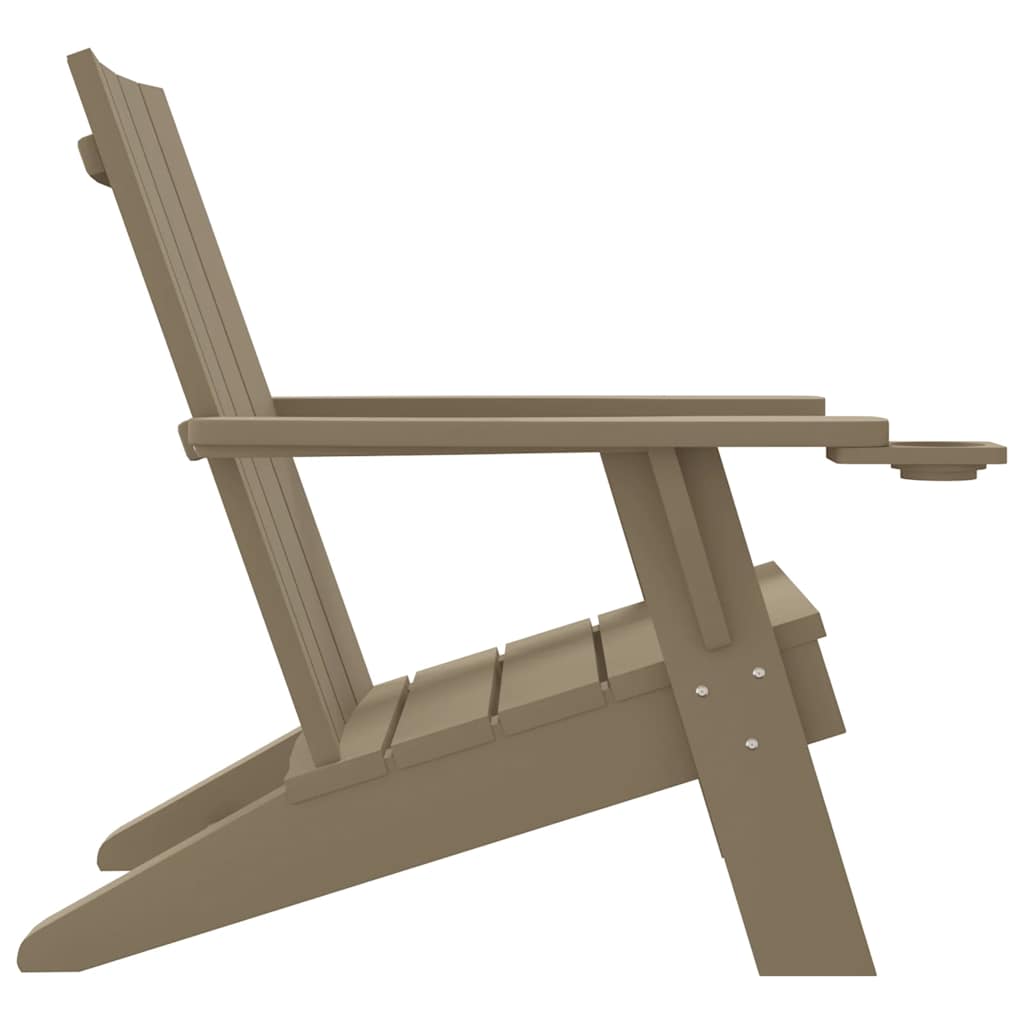 Vrtna stolica Adirondack svjetlosmeđa 75x88,5x89,5 cm PP