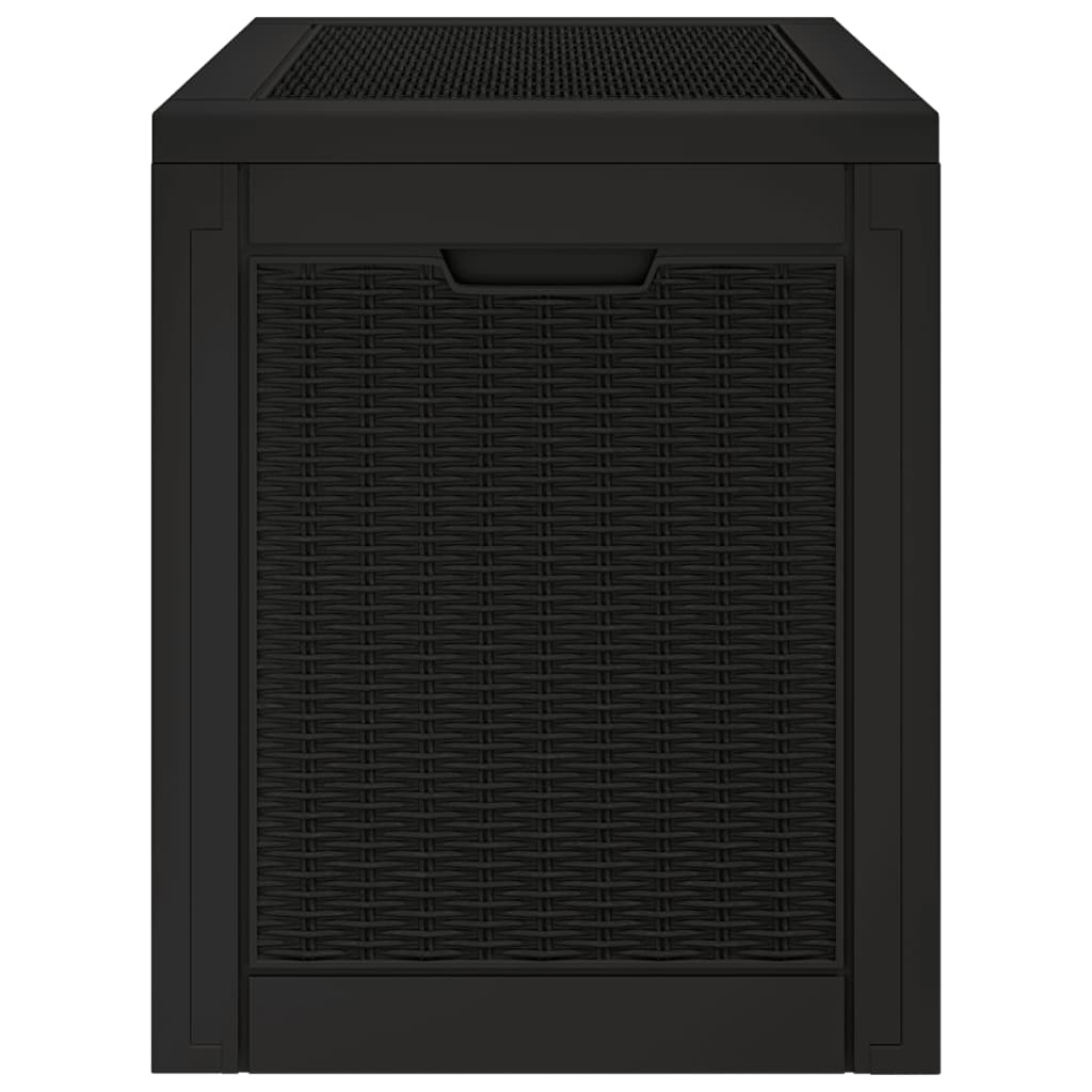 Vrtna kutija za pohranu crna 55,5 x 43 x 53 cm polipropilen